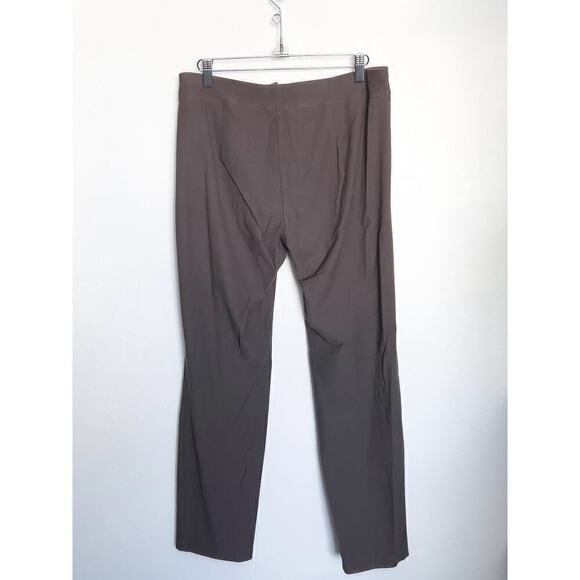 Eileen Fisher Pants System Washable Stretch Crepe Slim Ankle Small Brown - Picture 4 of 5